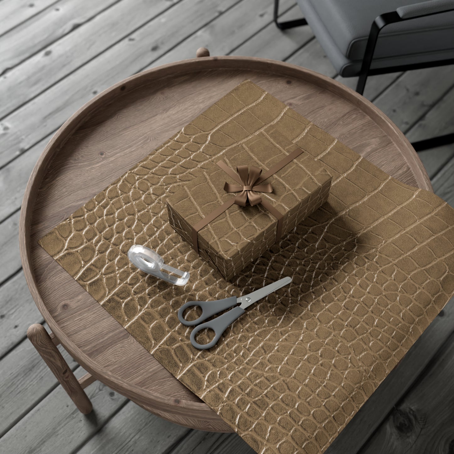 Tan Alligator Gift Wrapping Paper