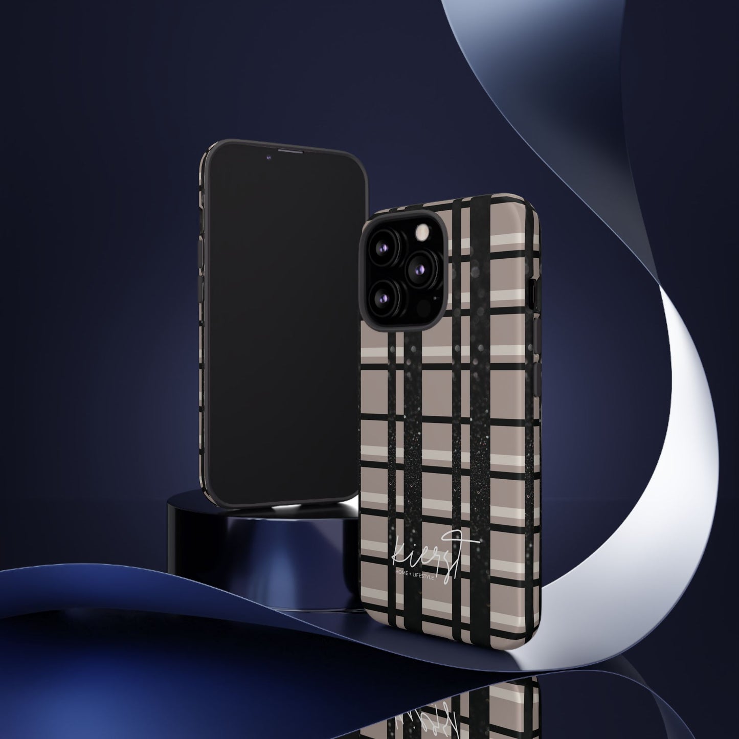 Elevated Neutrals Plaid iPhone Case | Classic Pattern, Modern Contrast