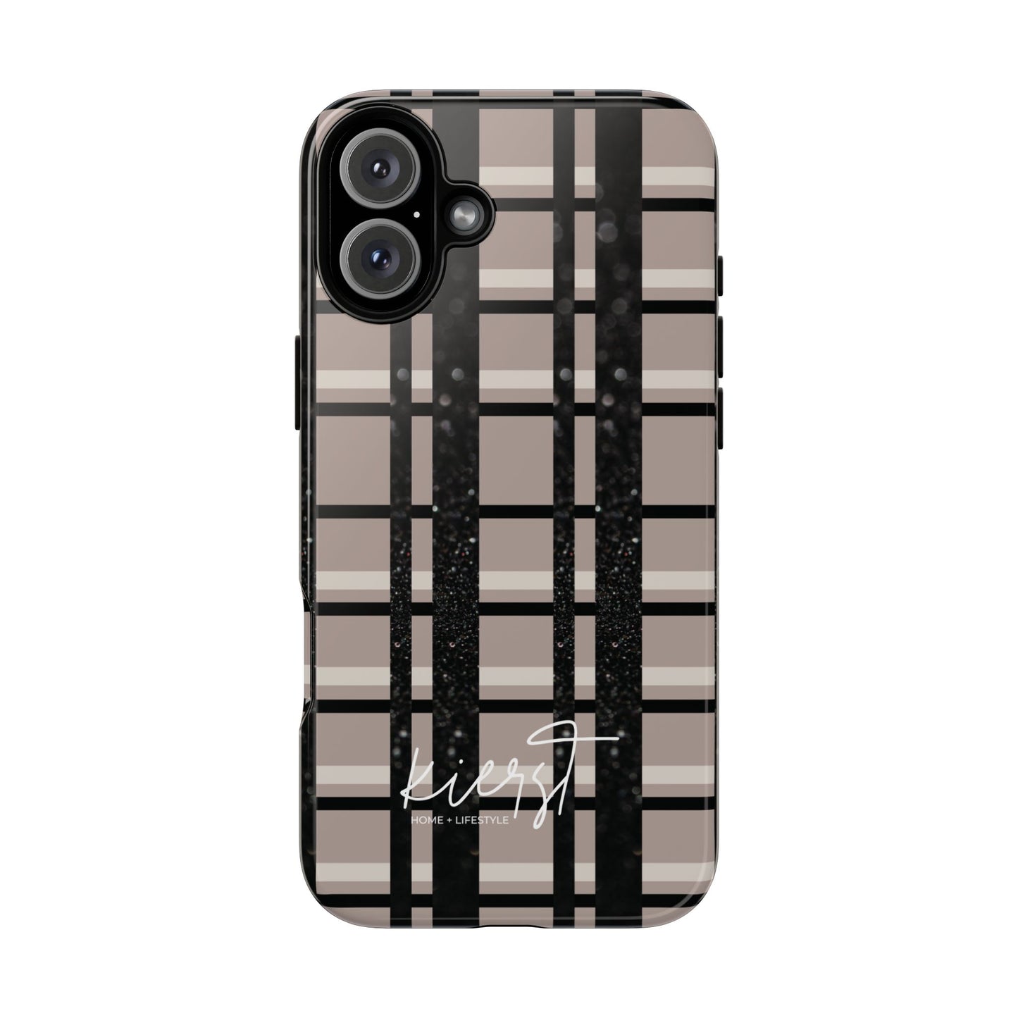 Elevated Neutrals Plaid iPhone Case | Classic Pattern, Modern Contrast