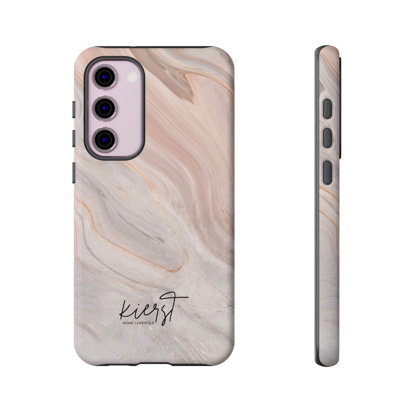 Blush Swirl Marble Samsung Galaxy Phone Case | Subtle Design, Timeless Tone