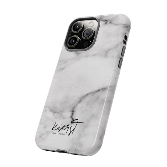 Lived-In White and Grey Marble iPhone Case