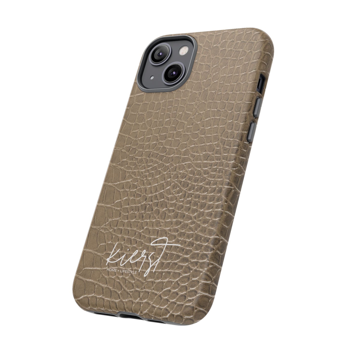 Tan Alligator Print iPhone Case | Elevated texture meets everyday ease