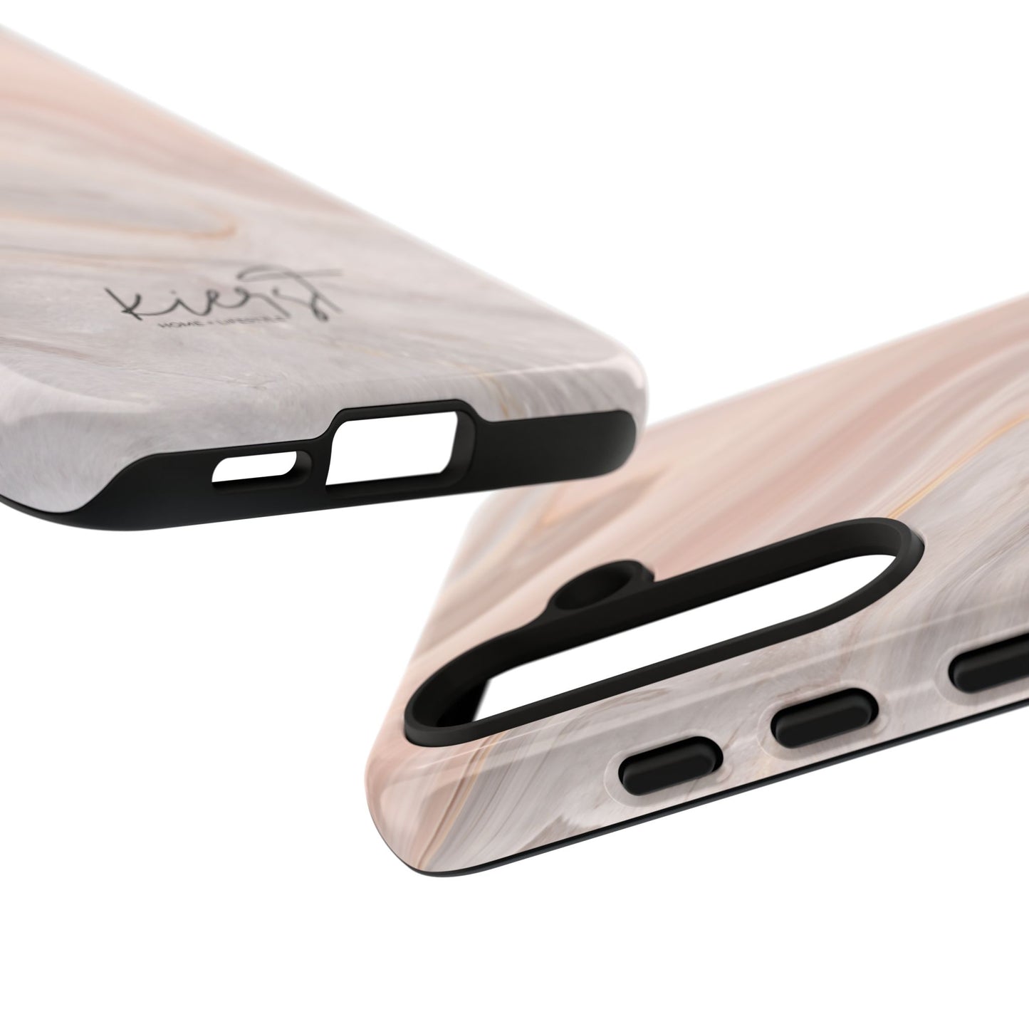 Blush Swirl Marble Samsung Galaxy Phone Case | Subtle Design, Timeless Tone