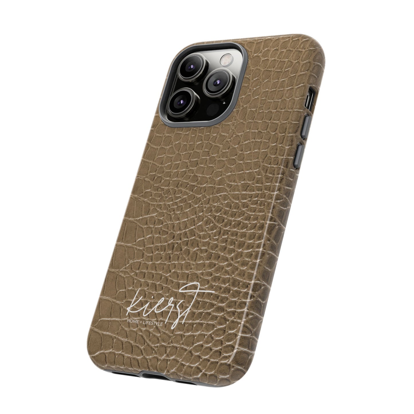 Tan Alligator Print iPhone Case | Elevated texture meets everyday ease