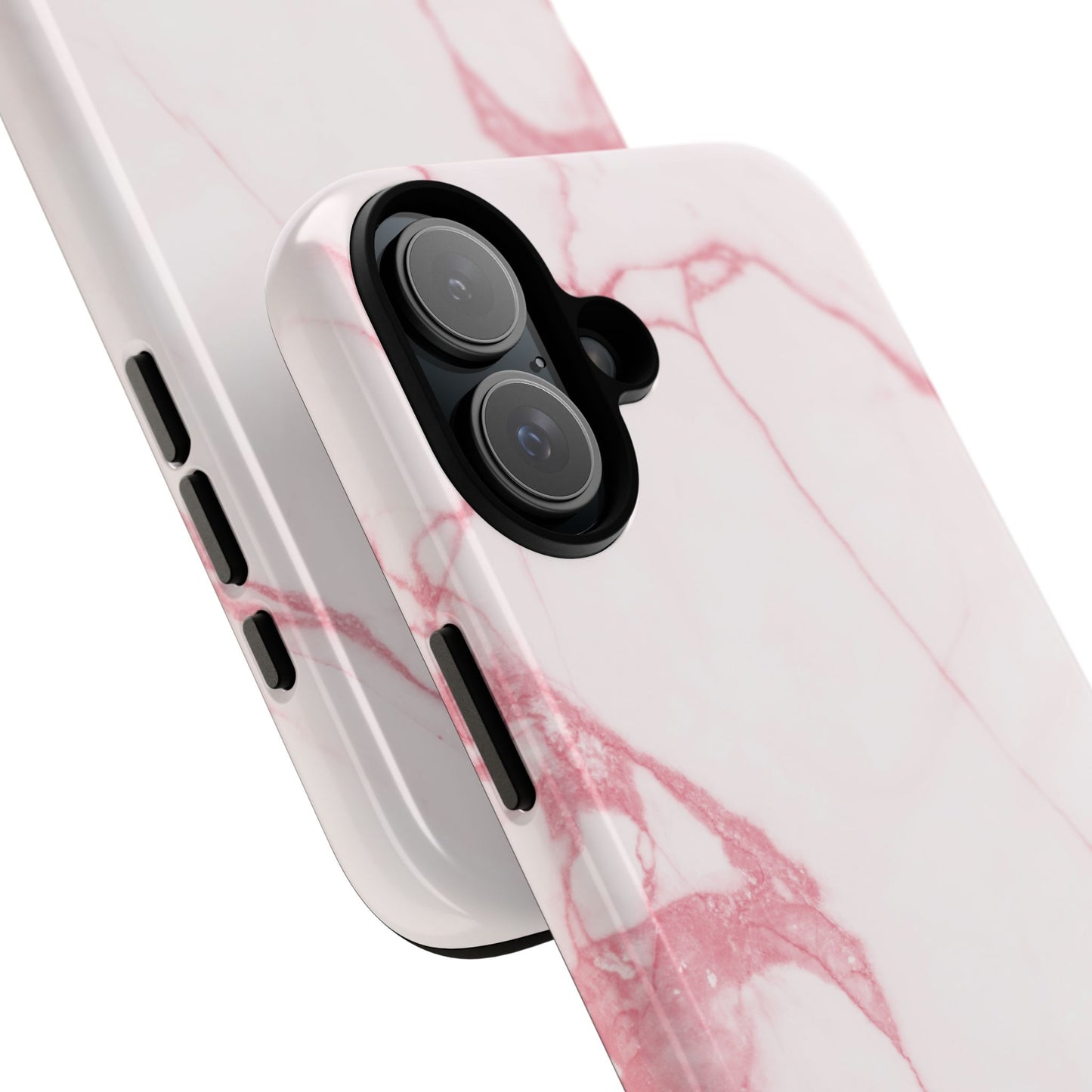Pink & White Marble iPhone Case | Classic Elegance, Feminine Twist