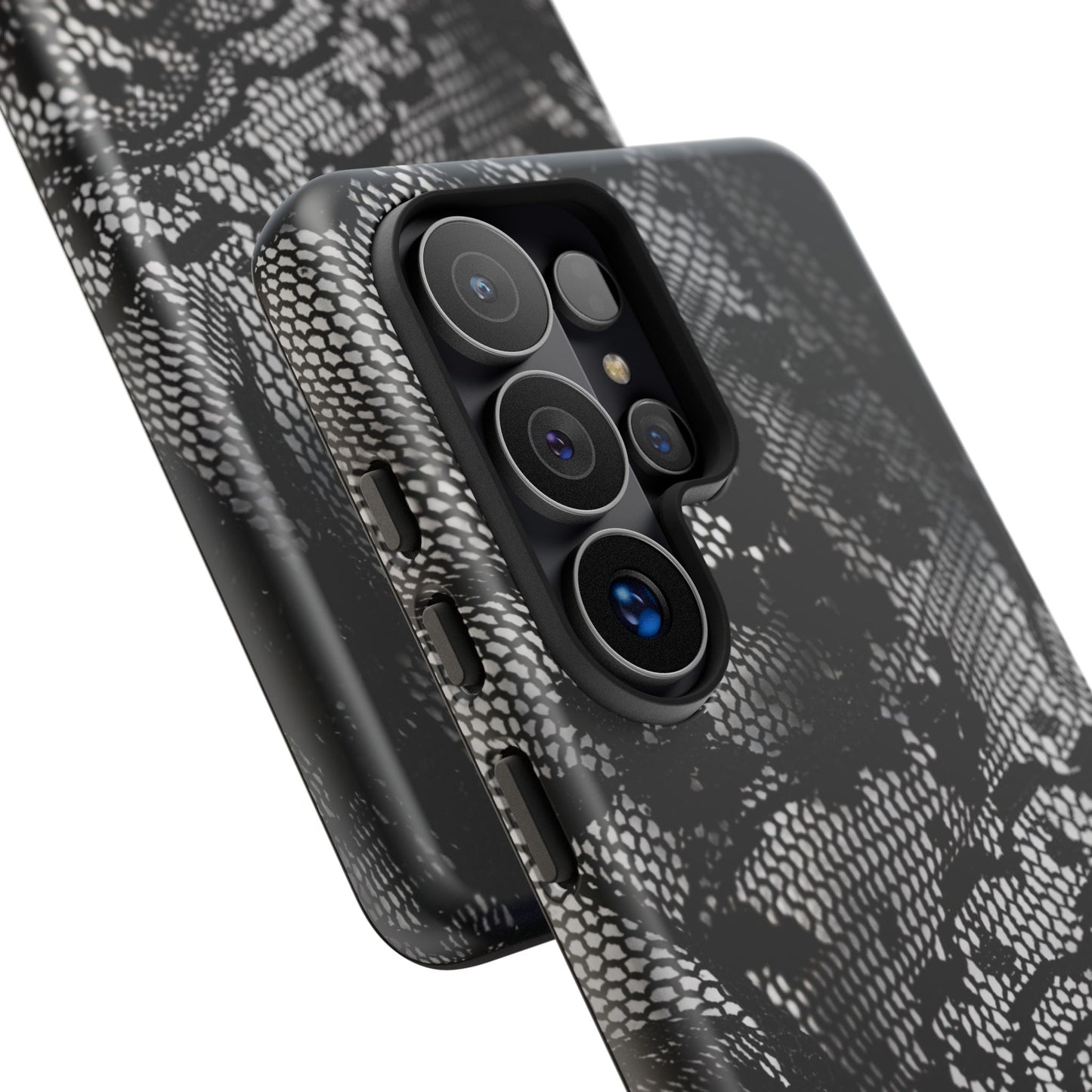 Black + White Lace Print Samsung Galaxy Phone Case