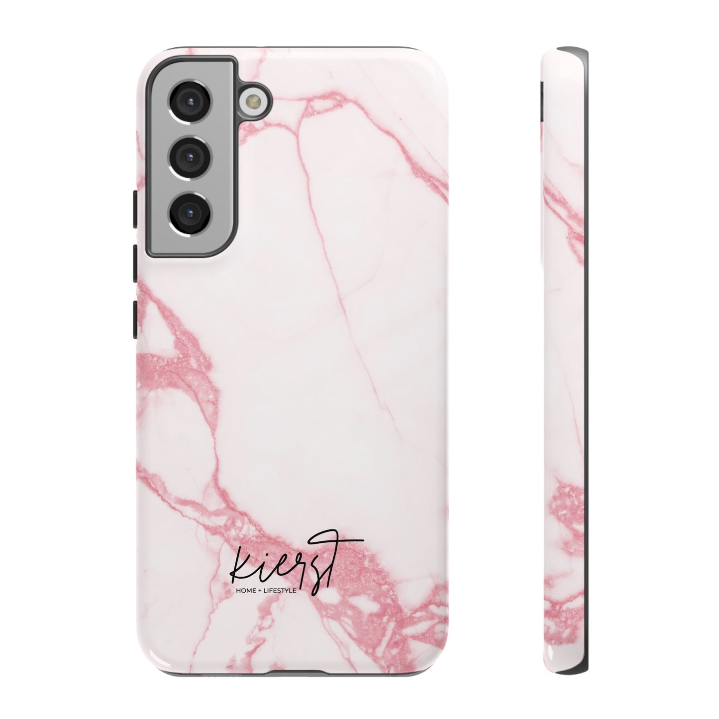 Pink & White Marble Samsung Galaxy Phone Case | Feminine, Polished, and Quietly Bold