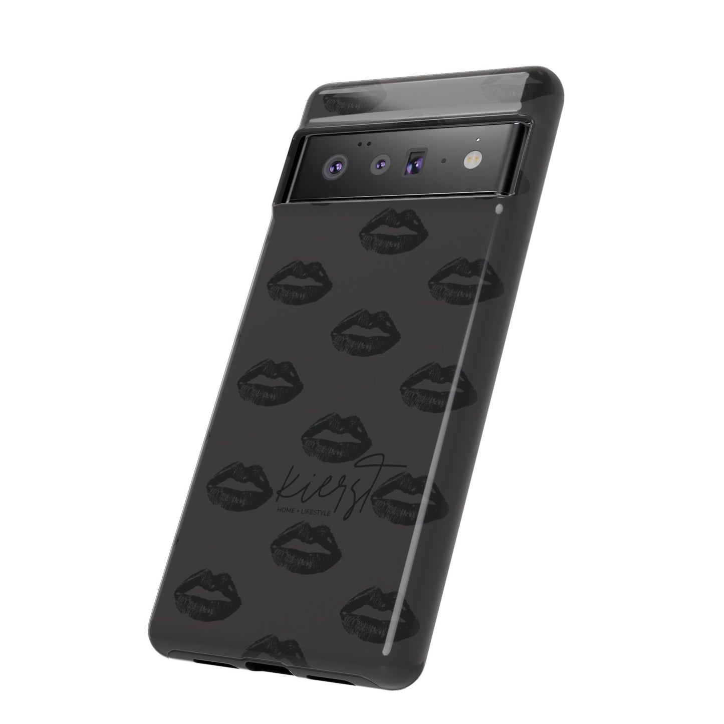 Black Lips Google Pixel Phone Case | Monochrome Meets Mood