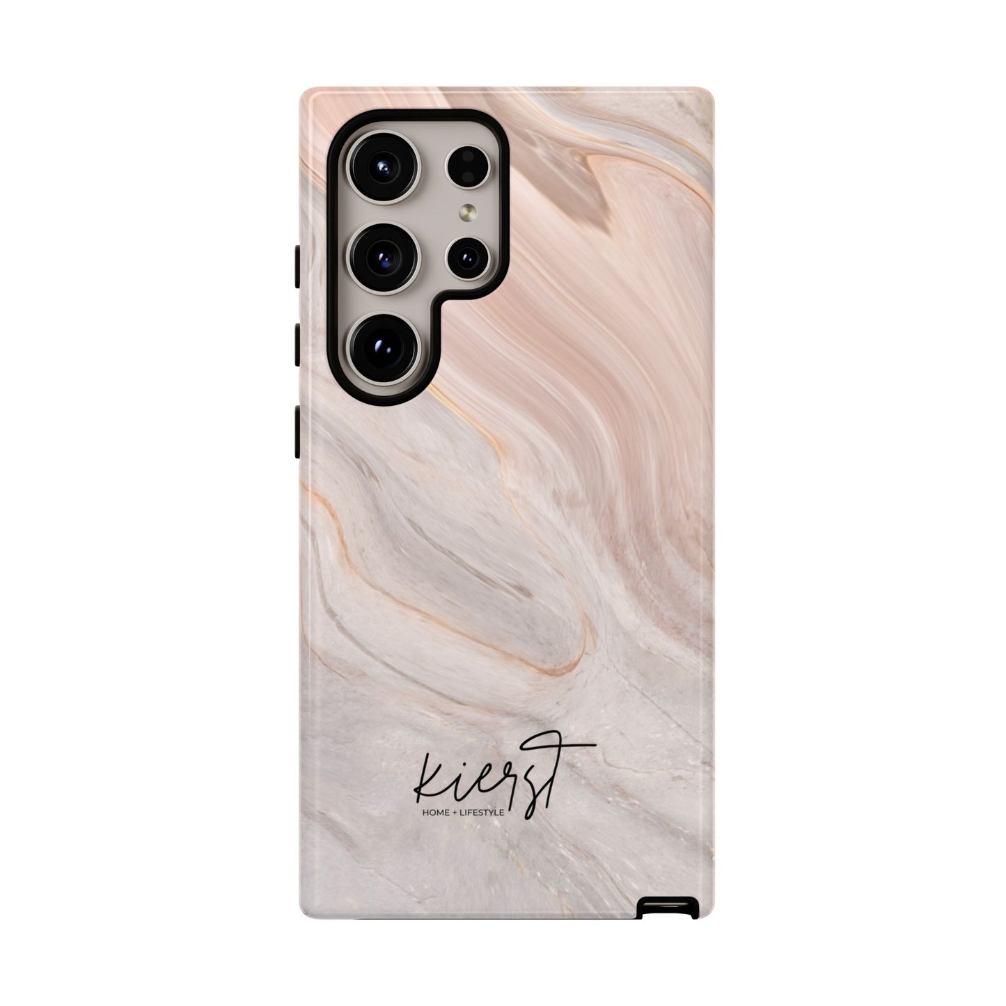Blush Swirl Marble Samsung Galaxy Phone Case | Subtle Design, Timeless Tone
