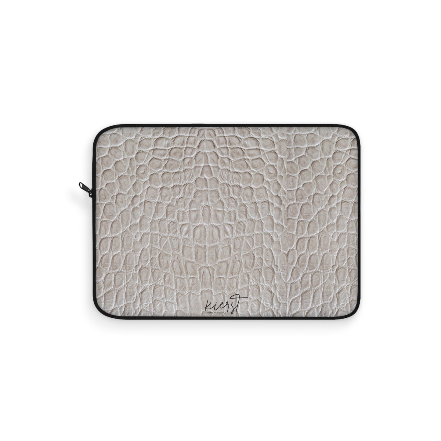 Cream Reptile Print Laptop Sleeve | Elevated Printed Texture for Everyday Tech