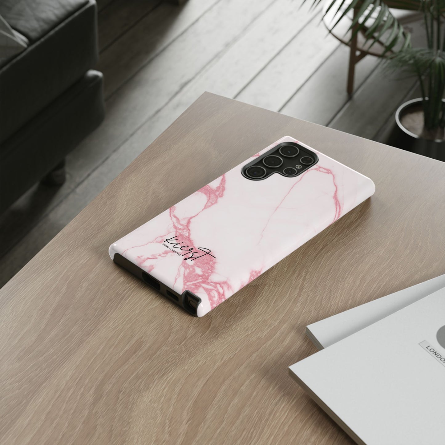 Pink & White Marble Samsung Galaxy Phone Case | Feminine, Polished, and Quietly Bold