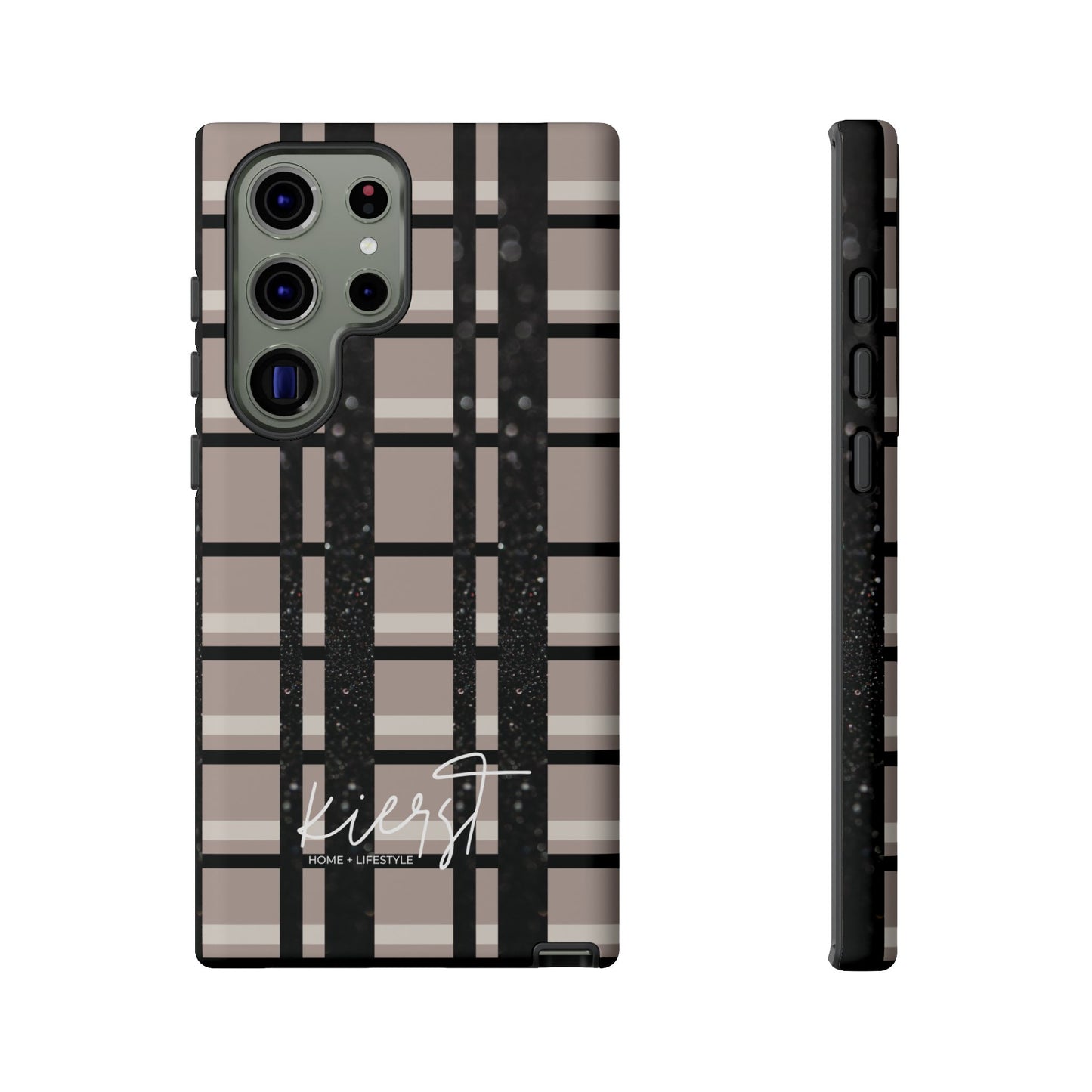 Elevated Neutrals Plaid Samsung Galaxy Case | Structured Style, Soft Edge