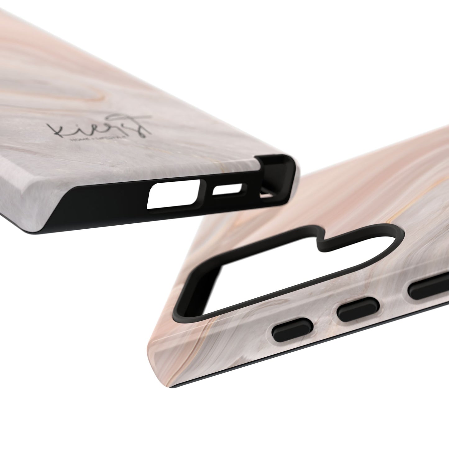Blush Swirl Marble Samsung Galaxy Phone Case | Subtle Design, Timeless Tone
