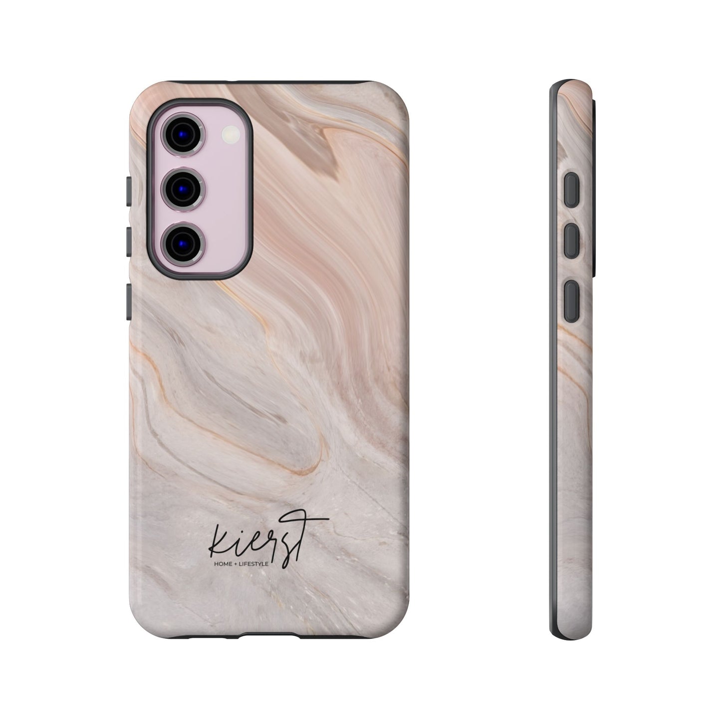 Blush Swirl Marble Samsung Galaxy Phone Case | Subtle Design, Timeless Tone
