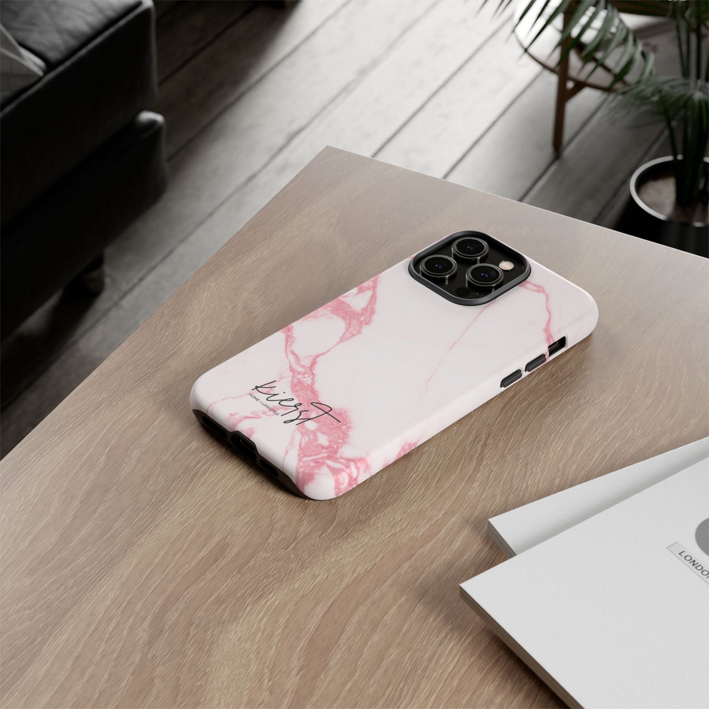 Pink & White Marble iPhone Case | Classic Elegance, Feminine Twist