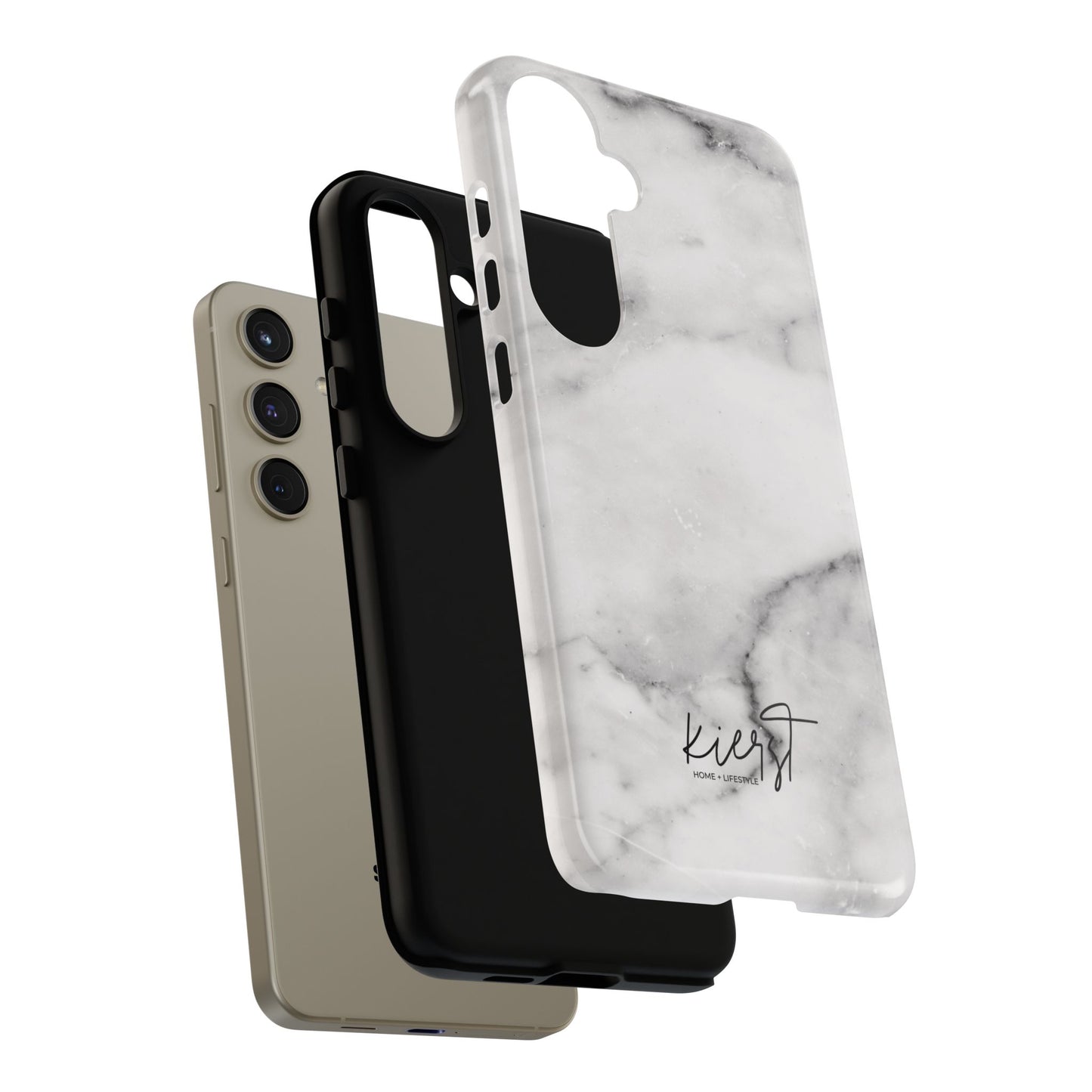 Lived-In White and Grey Marble Samsung Galaxy Case | Soft Strength, Redefined