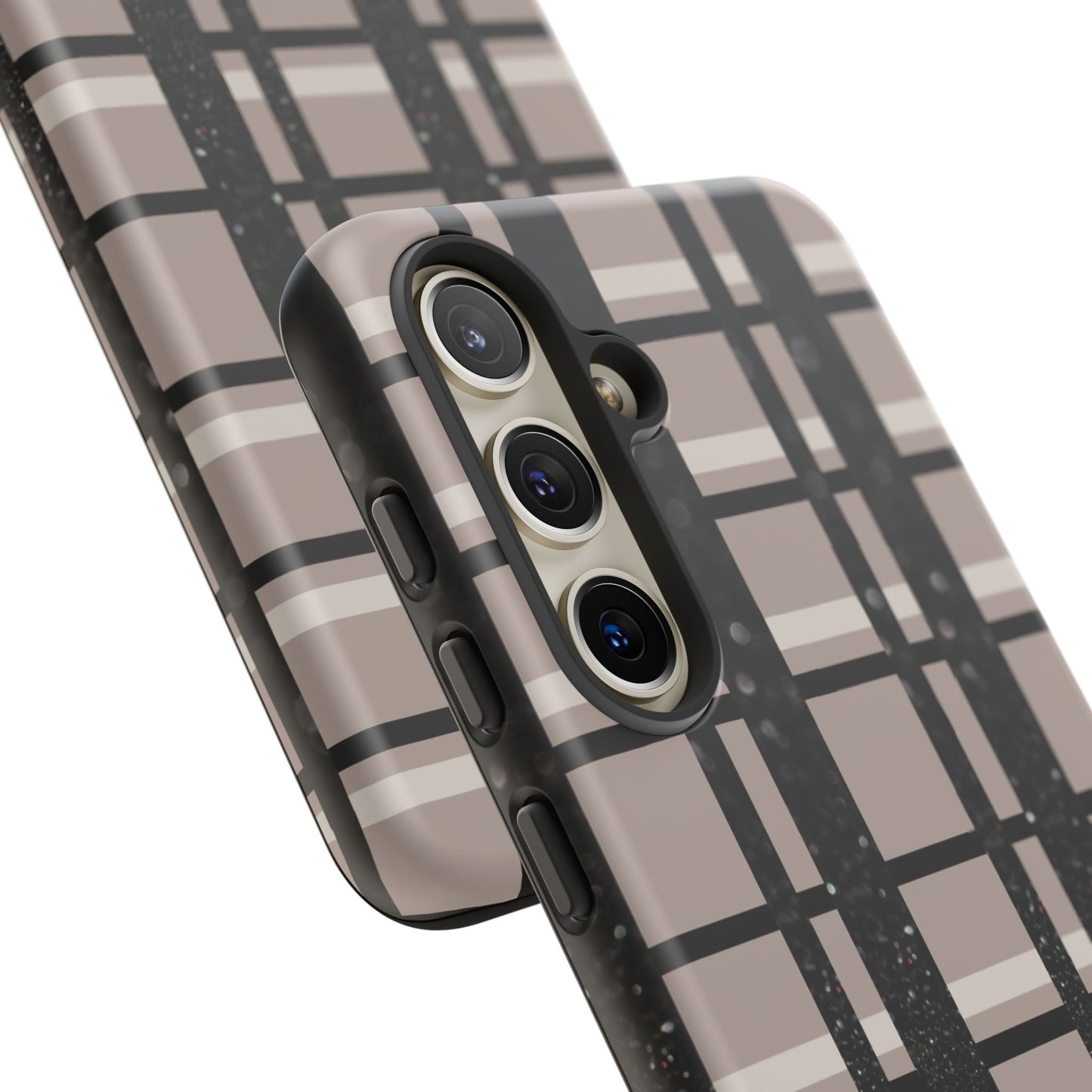 Elevated Neutrals Plaid Samsung Galaxy Case | Structured Style, Soft Edge