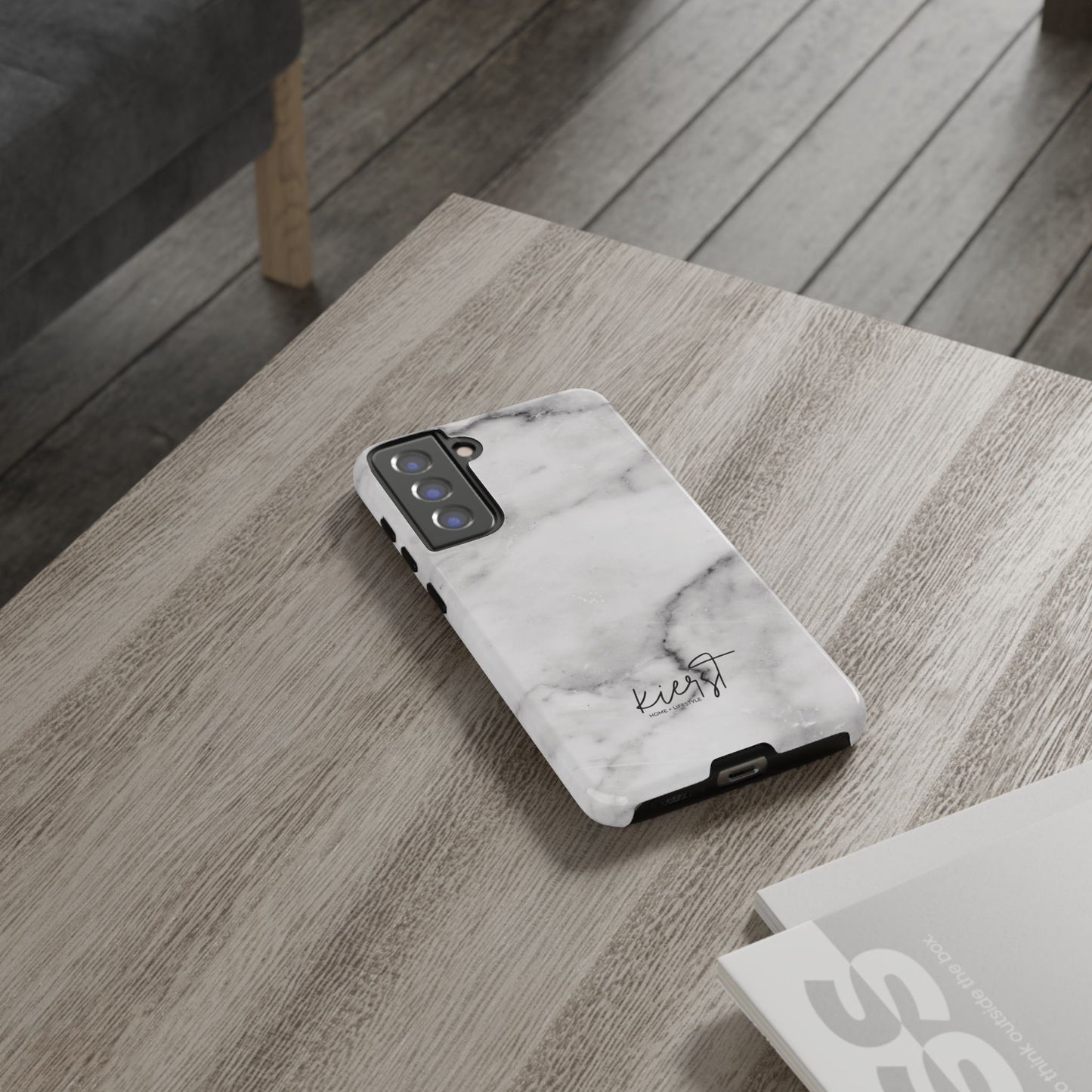 Lived-In White and Grey Marble Samsung Galaxy Case | Soft Strength, Redefined