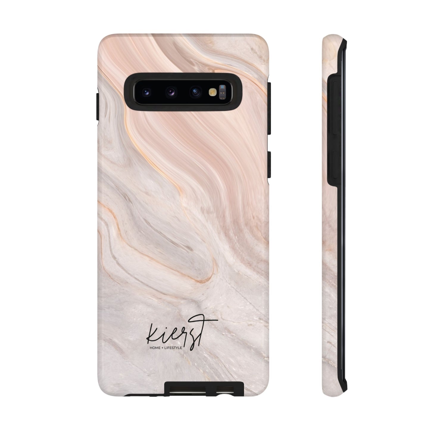 Blush Swirl Marble Samsung Galaxy Phone Case | Subtle Design, Timeless Tone