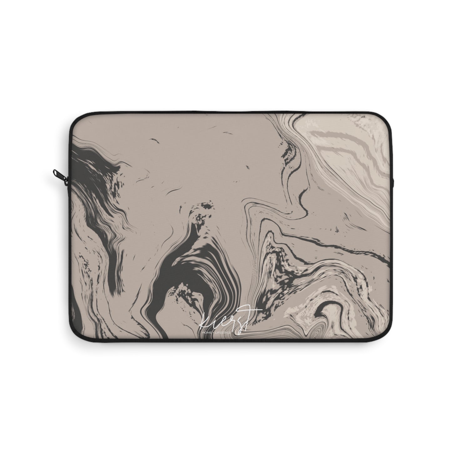 Cream, Grey, and Taupe Marble Laptop Sleeve | Everyday Edge