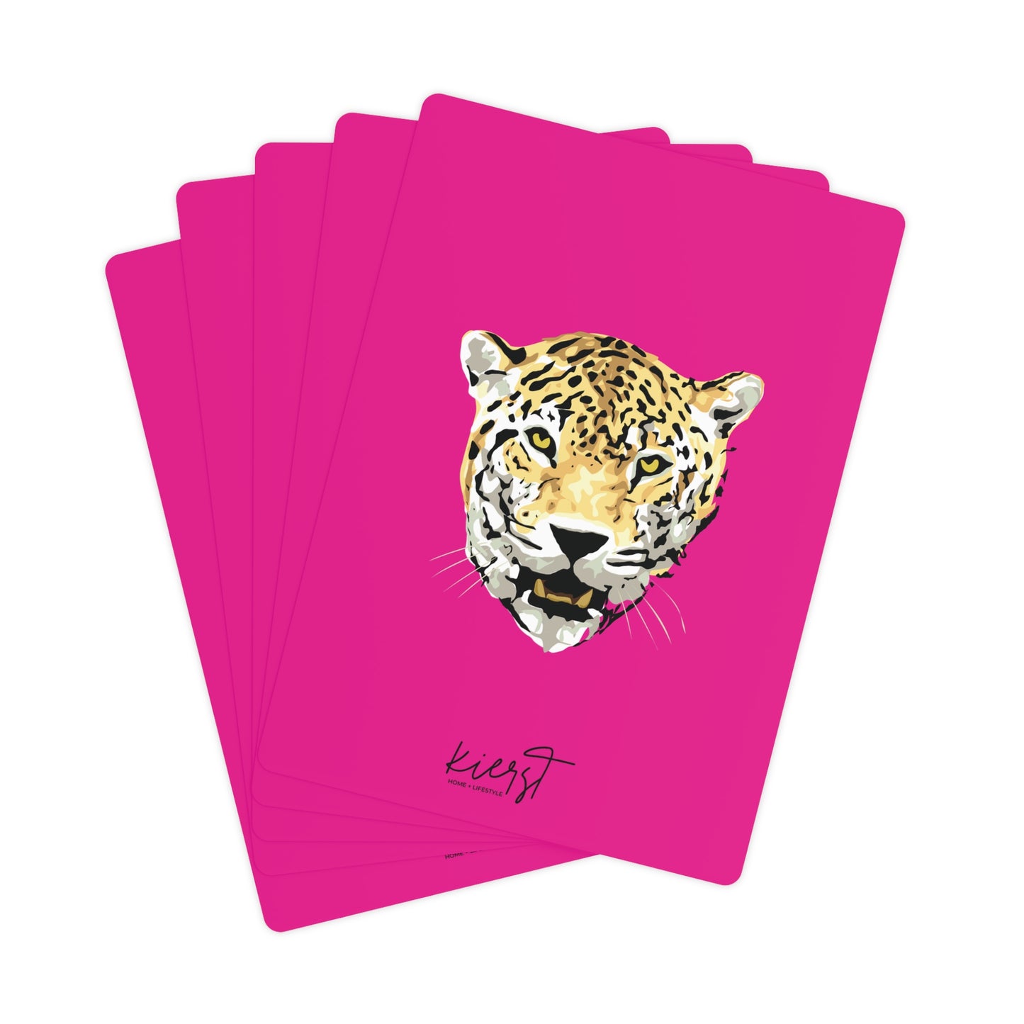 Limited Edition Leopard Head Poker Playing Cards – Signature Hot Pink Deck