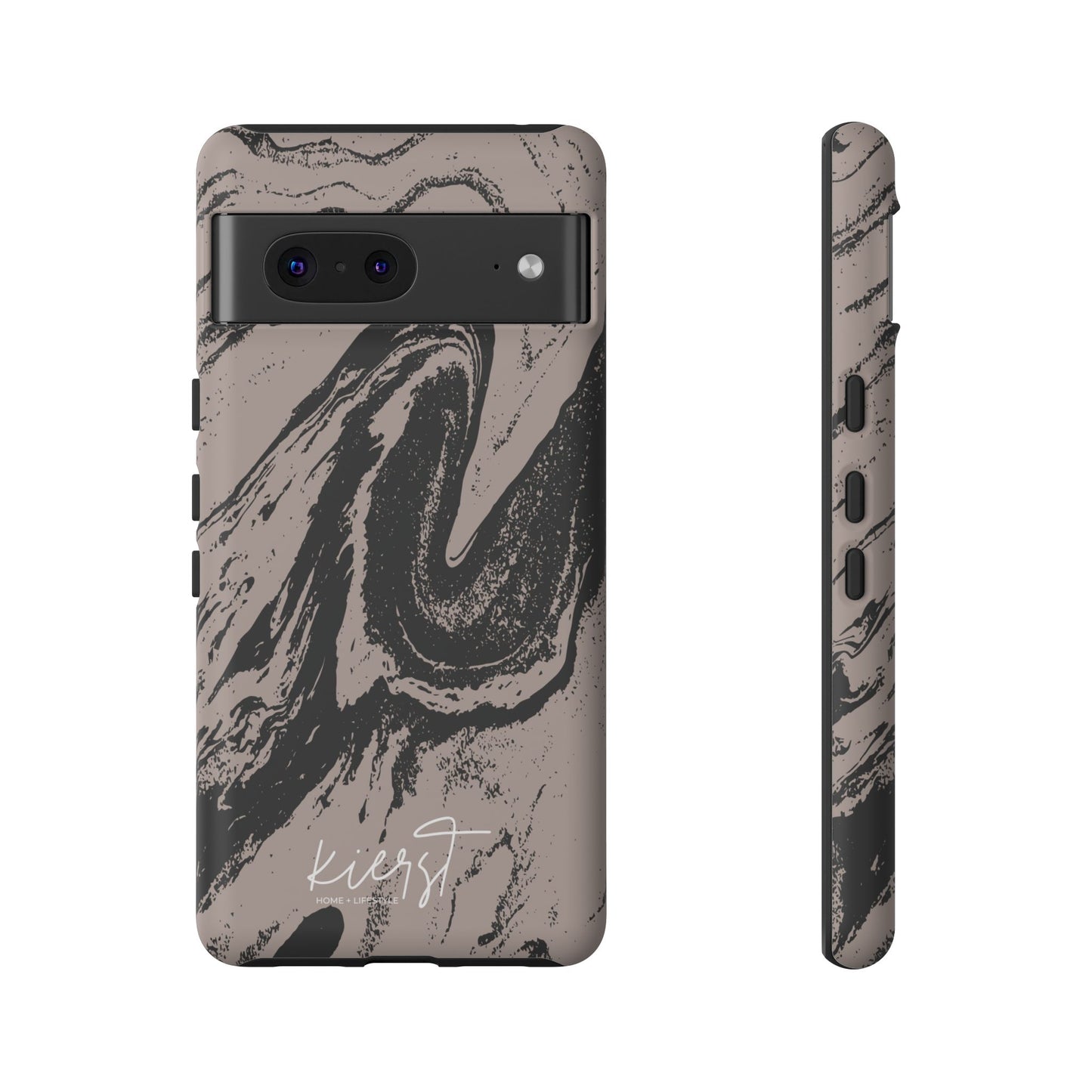 Taupe and Black Marble Google Pixel Phone Case | Artistic, Durable Protection For Your Pixel