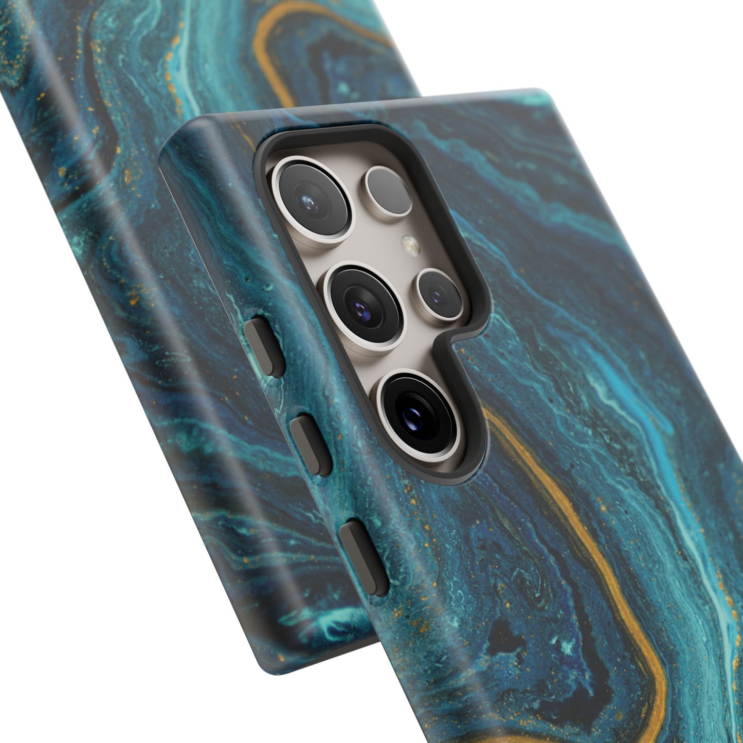 Gold & Teal Marble Samsung Galaxy Case | Swirled Depth Meets Everyday Edge