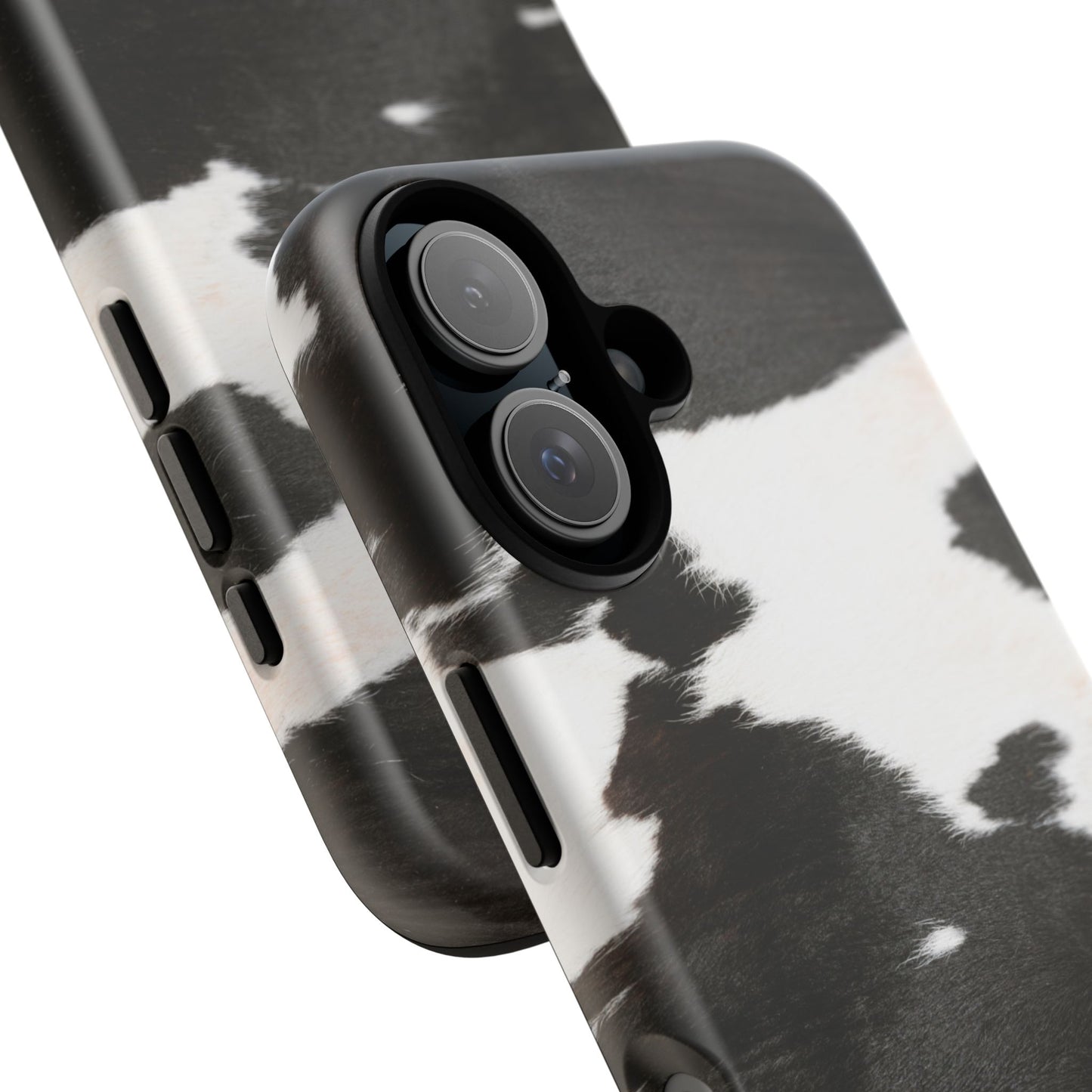 Black and White Cow Hide Print iPhone Case