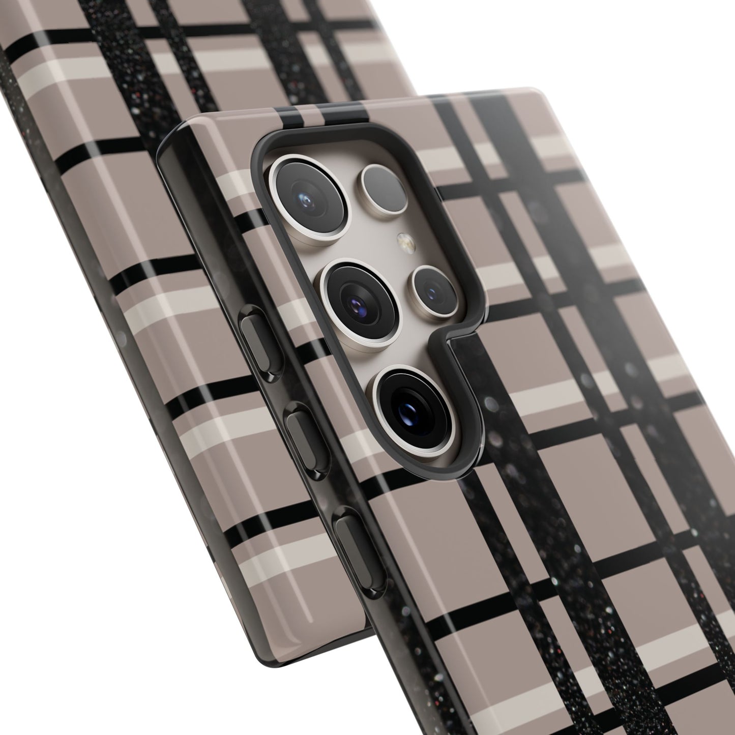 Elevated Neutrals Plaid Samsung Galaxy Case | Structured Style, Soft Edge