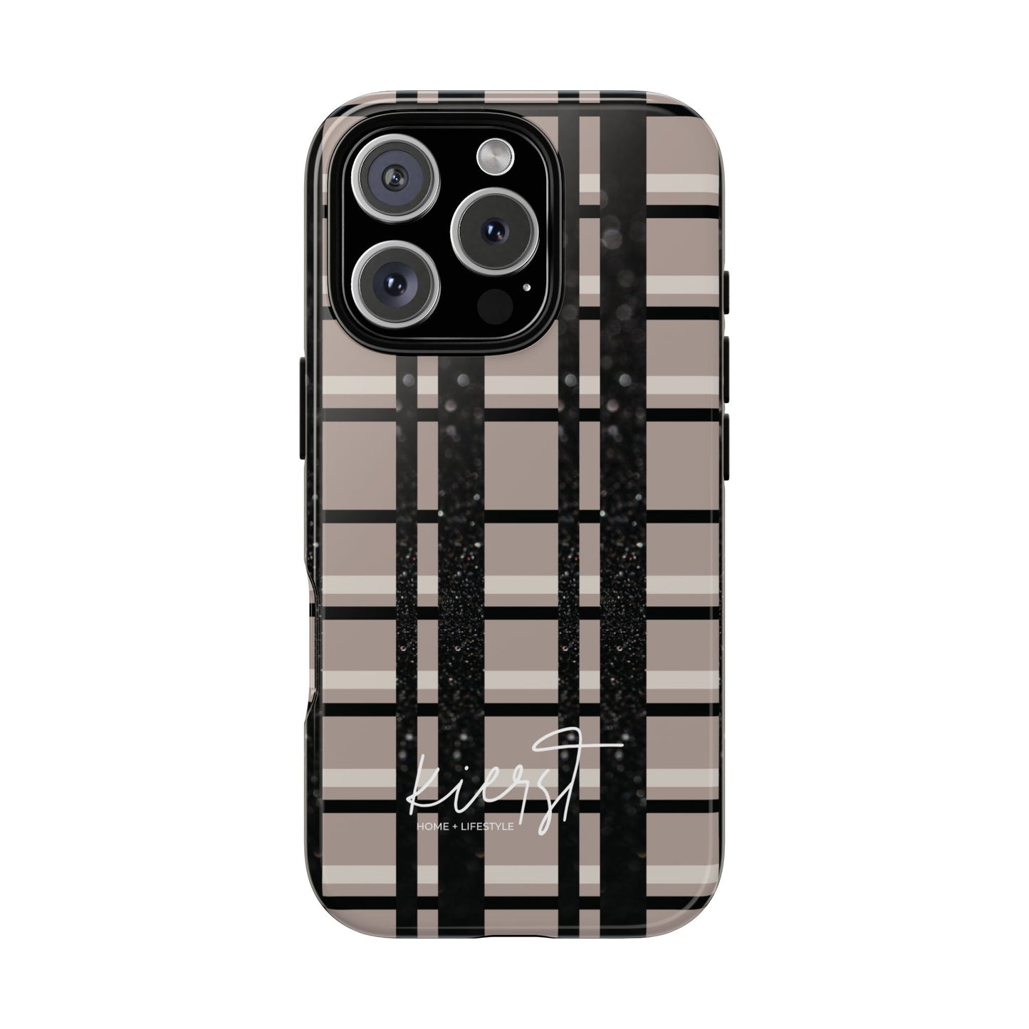 Elevated Neutrals Plaid iPhone Case | Classic Pattern, Modern Contrast
