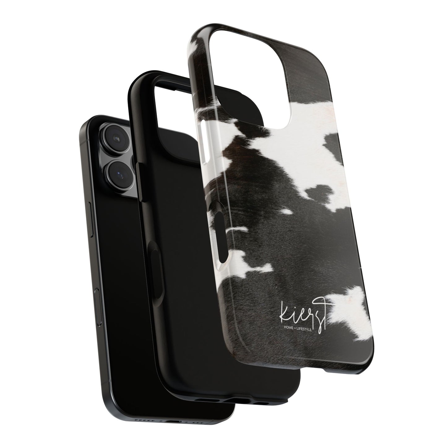 Black and White Cow Hide Print iPhone Case