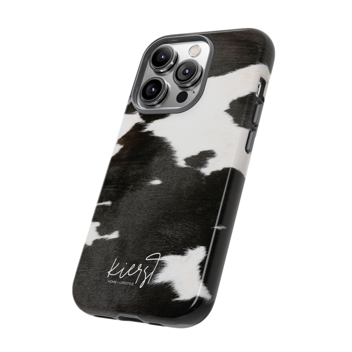 Black and White Cow Hide Print iPhone Case