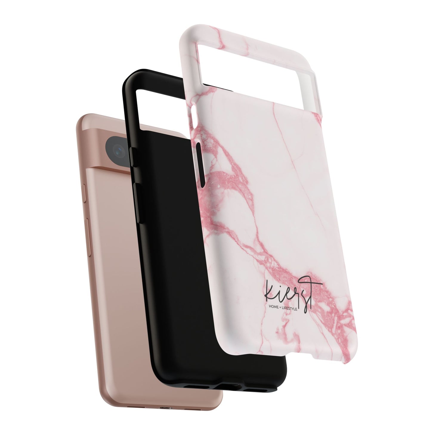 Pink & White Marble Google Pixel Case | Soft Polish, Everyday Protection