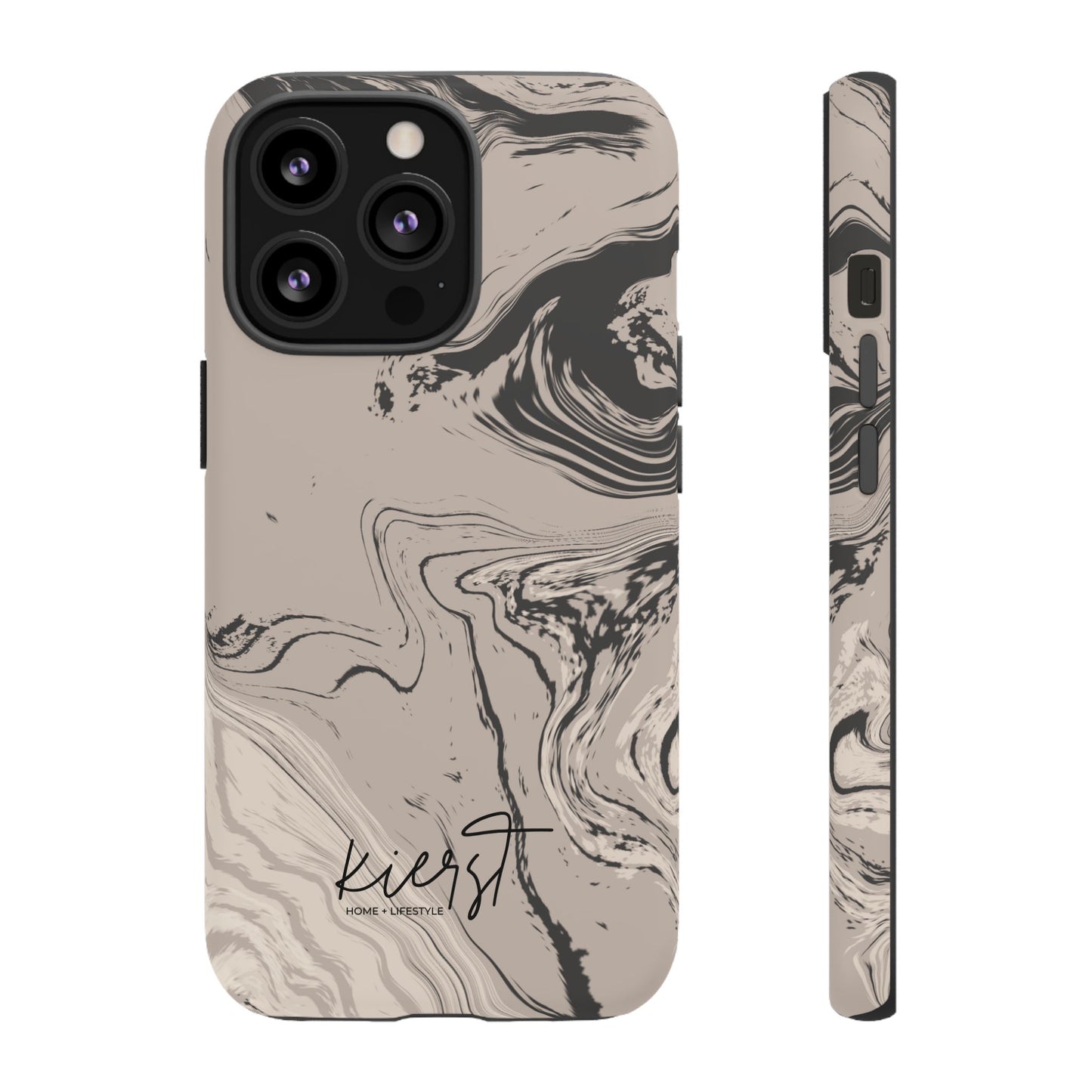 Cream, Grey, and Taupe Marble iPhone Case | A Bold Neutral Grounded in Softness
