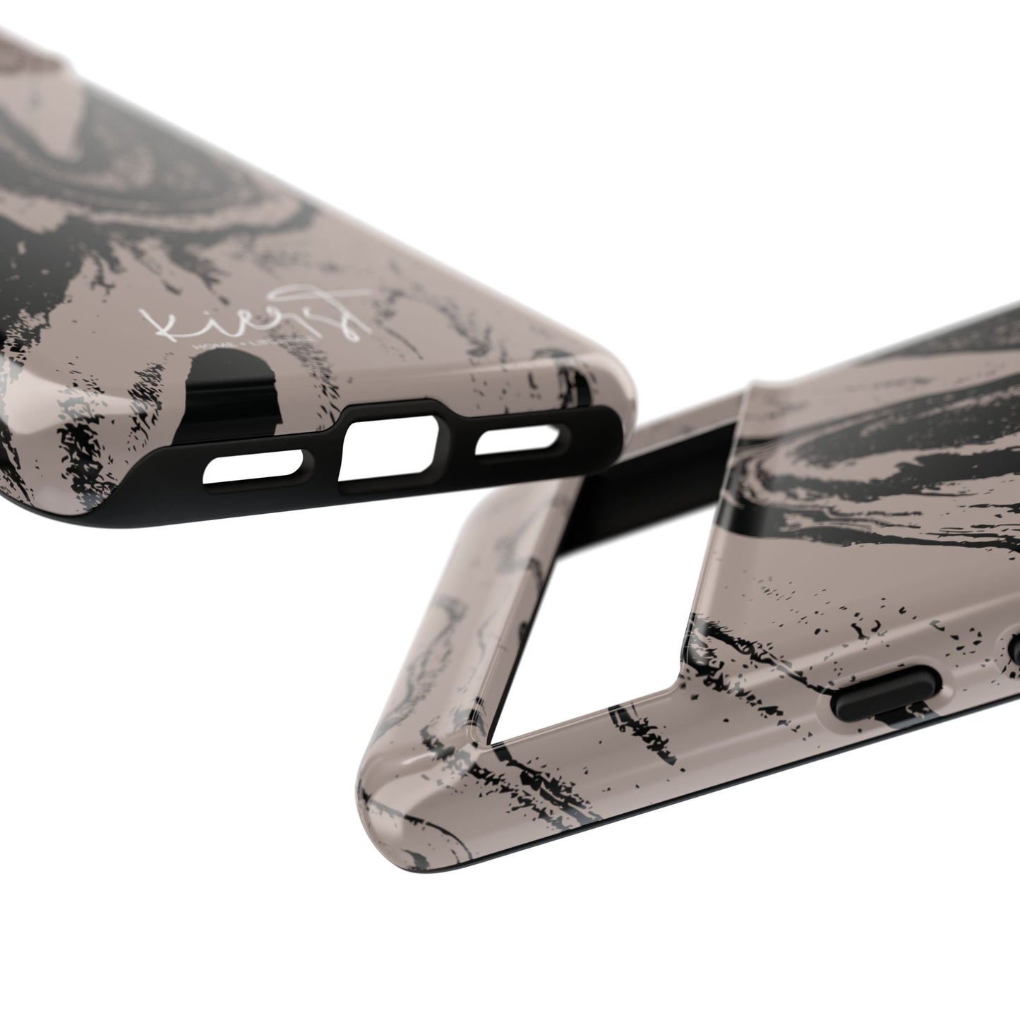 Taupe and Black Marble Google Pixel Phone Case | Artistic, Durable Protection For Your Pixel