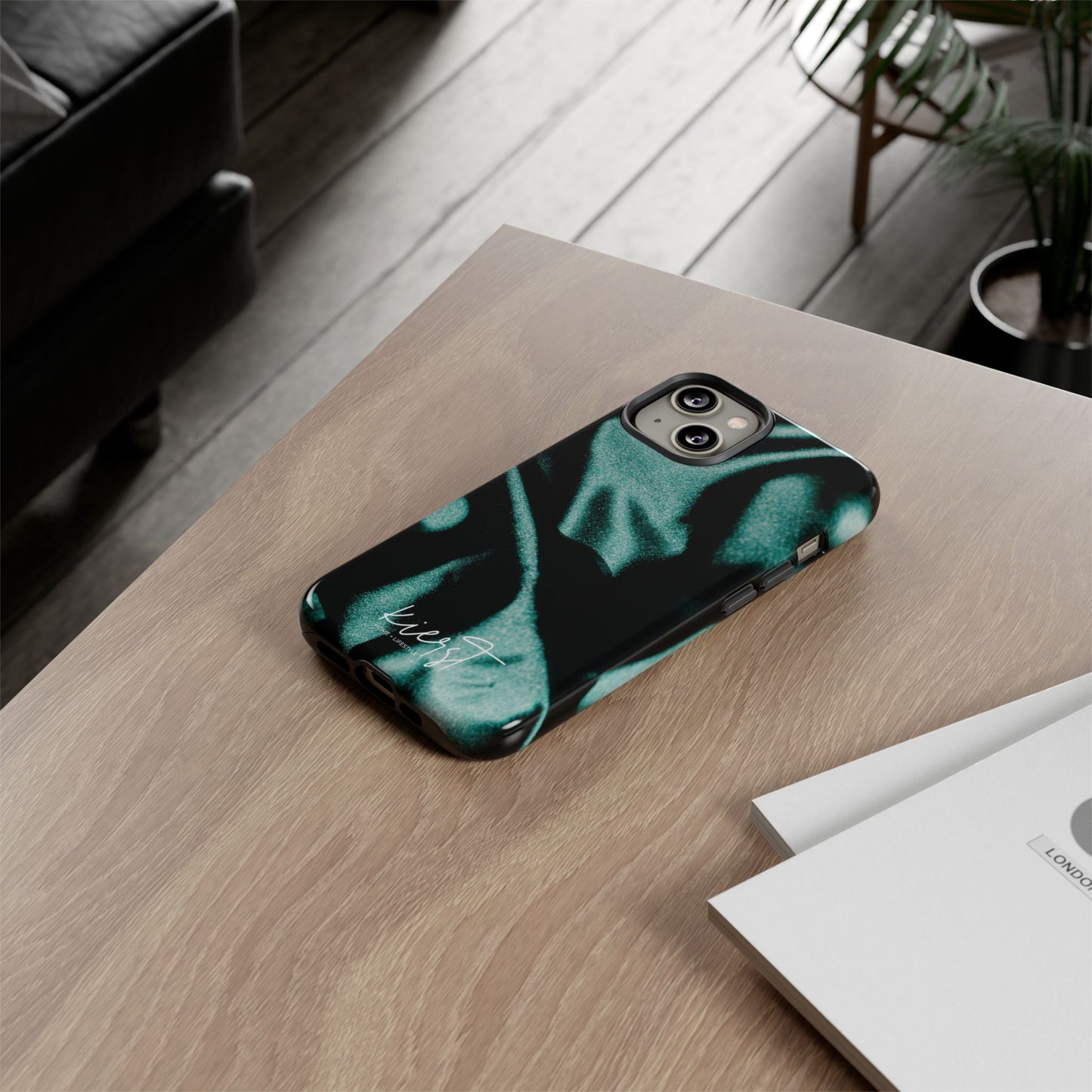 Emerald Silk Print iPhone Case