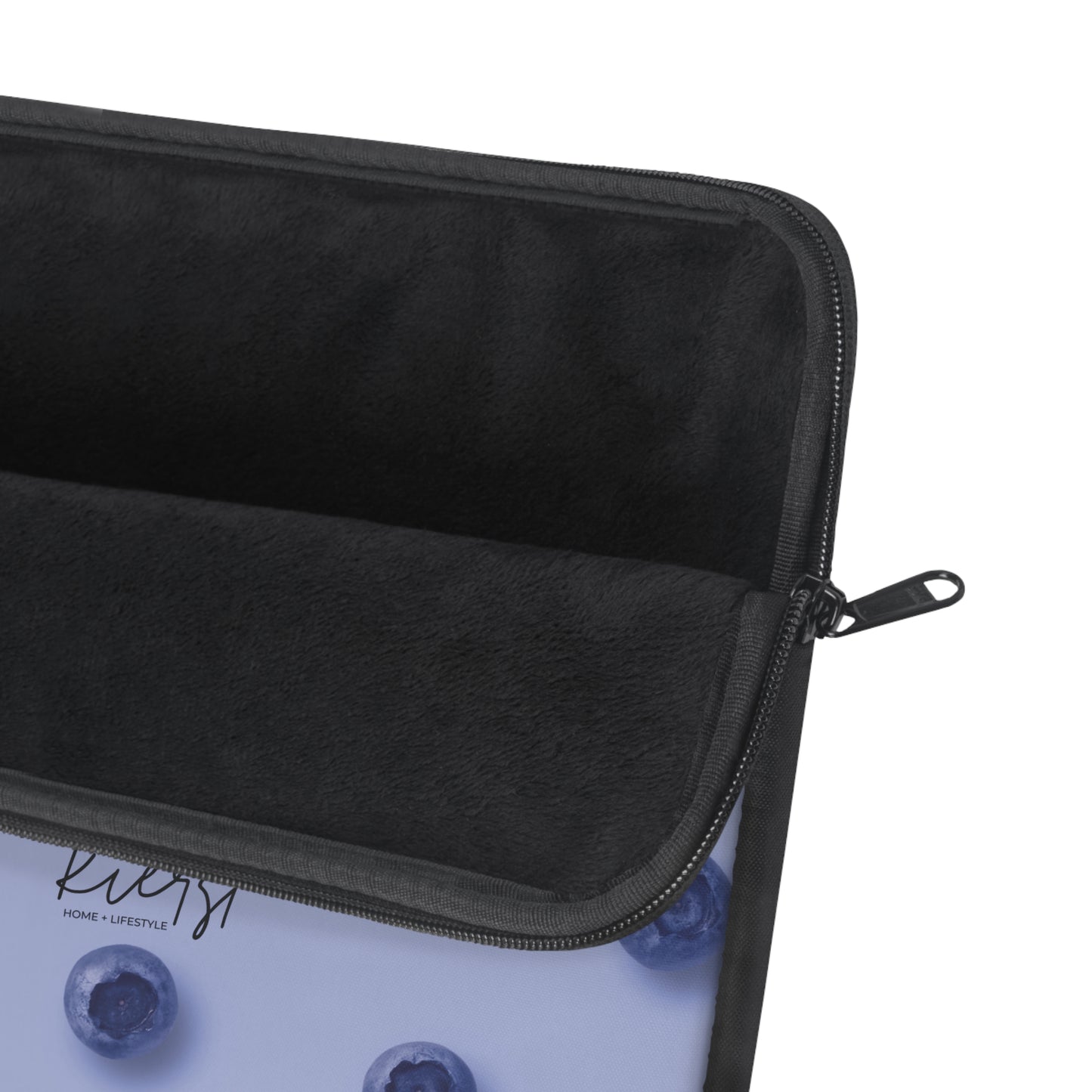 Blueberries Laptop Sleeve | Protective Case with Blue Fruit Pattern on Periwinkle
