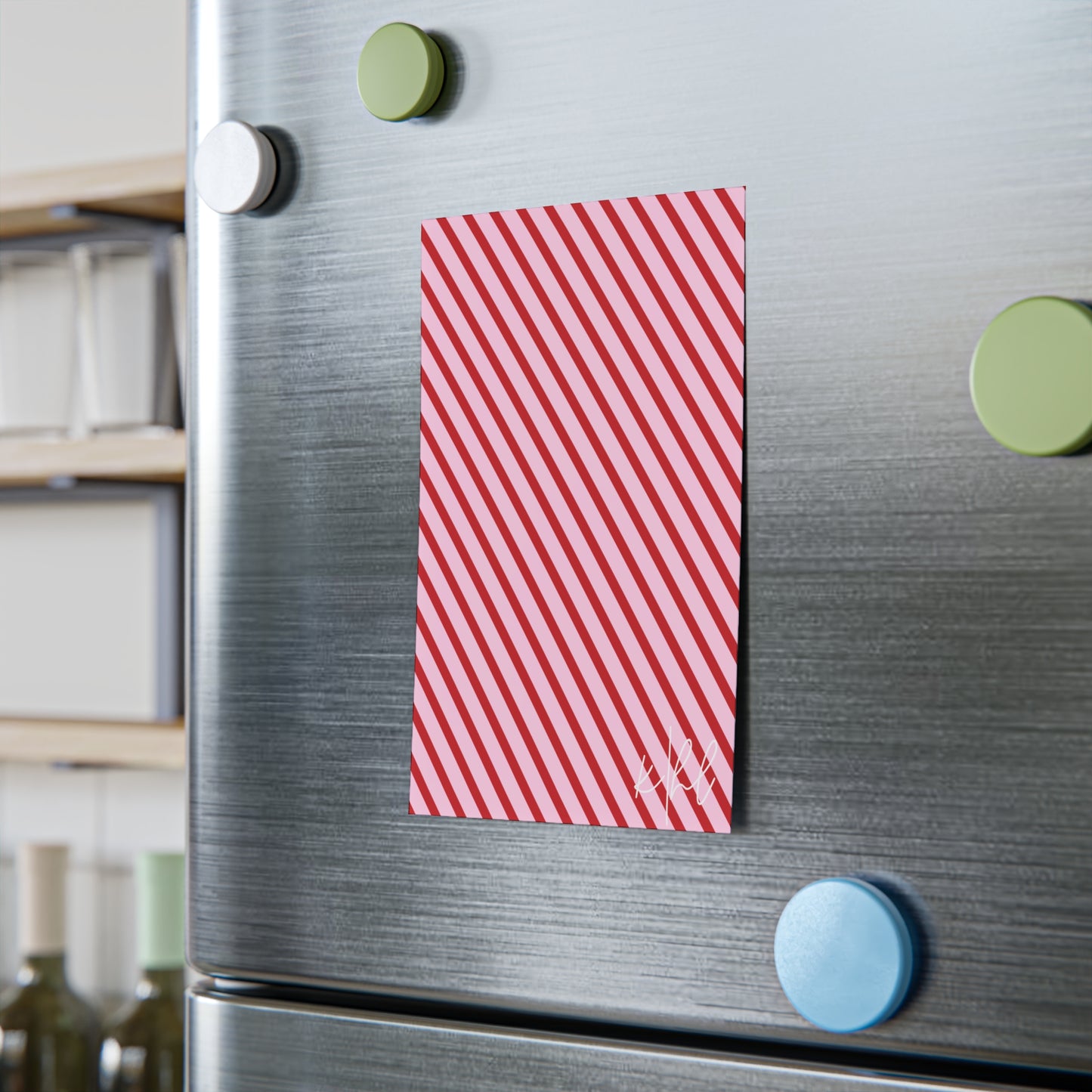 Holiday 25 Pink and Red Diagonal Striped Post-it® Note Pad