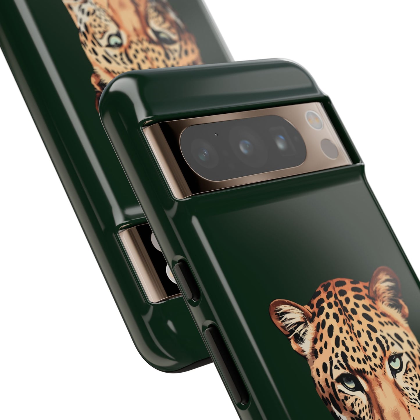 Leopard Head on Signature Midnight Pine Google Pixel Phone Case