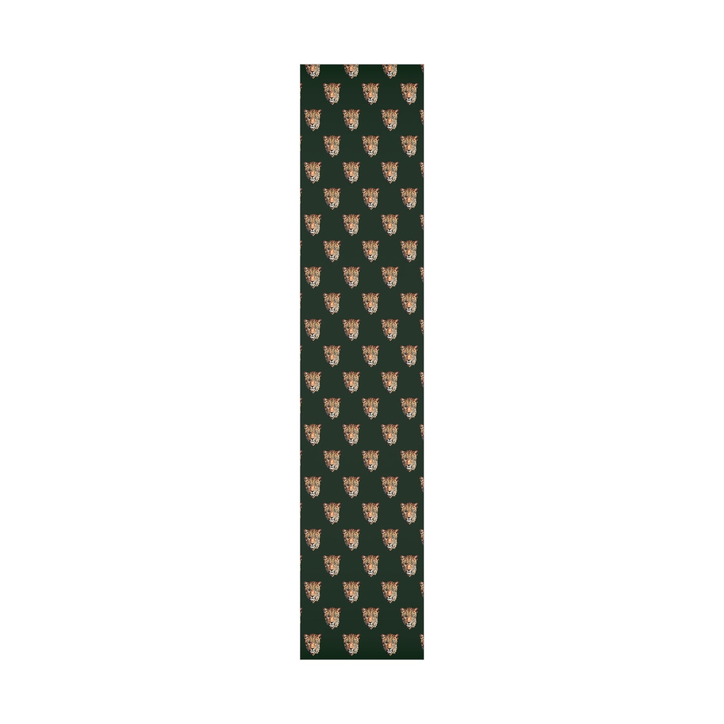 Leopard Head on Signature Midnight Pine Wrapping Paper