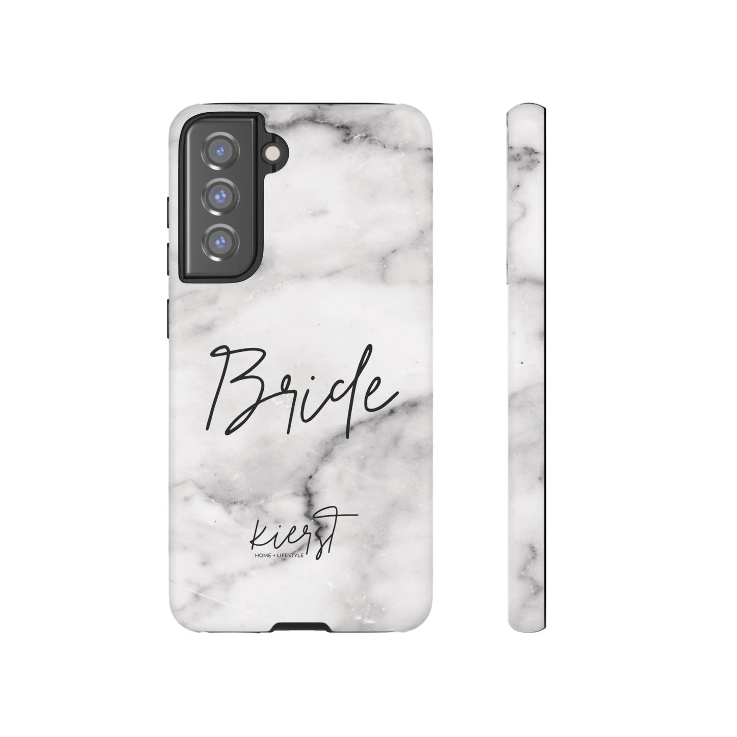 Bride Lived-In White and Grey Marble Samsung Galaxy Phone Case