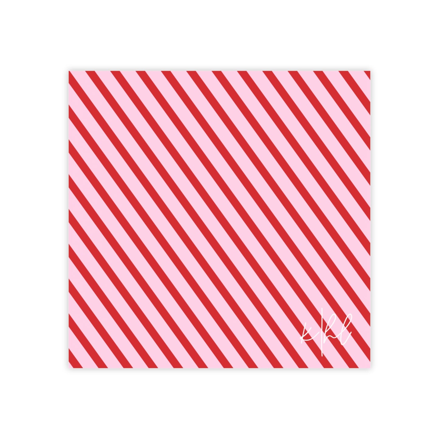 Holiday 25 Pink and Red Diagonal Striped Post-it® Note Pad