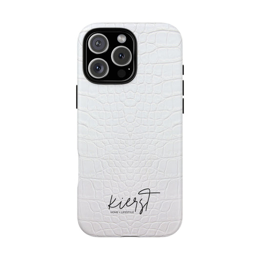 White Alligator iPhone Case