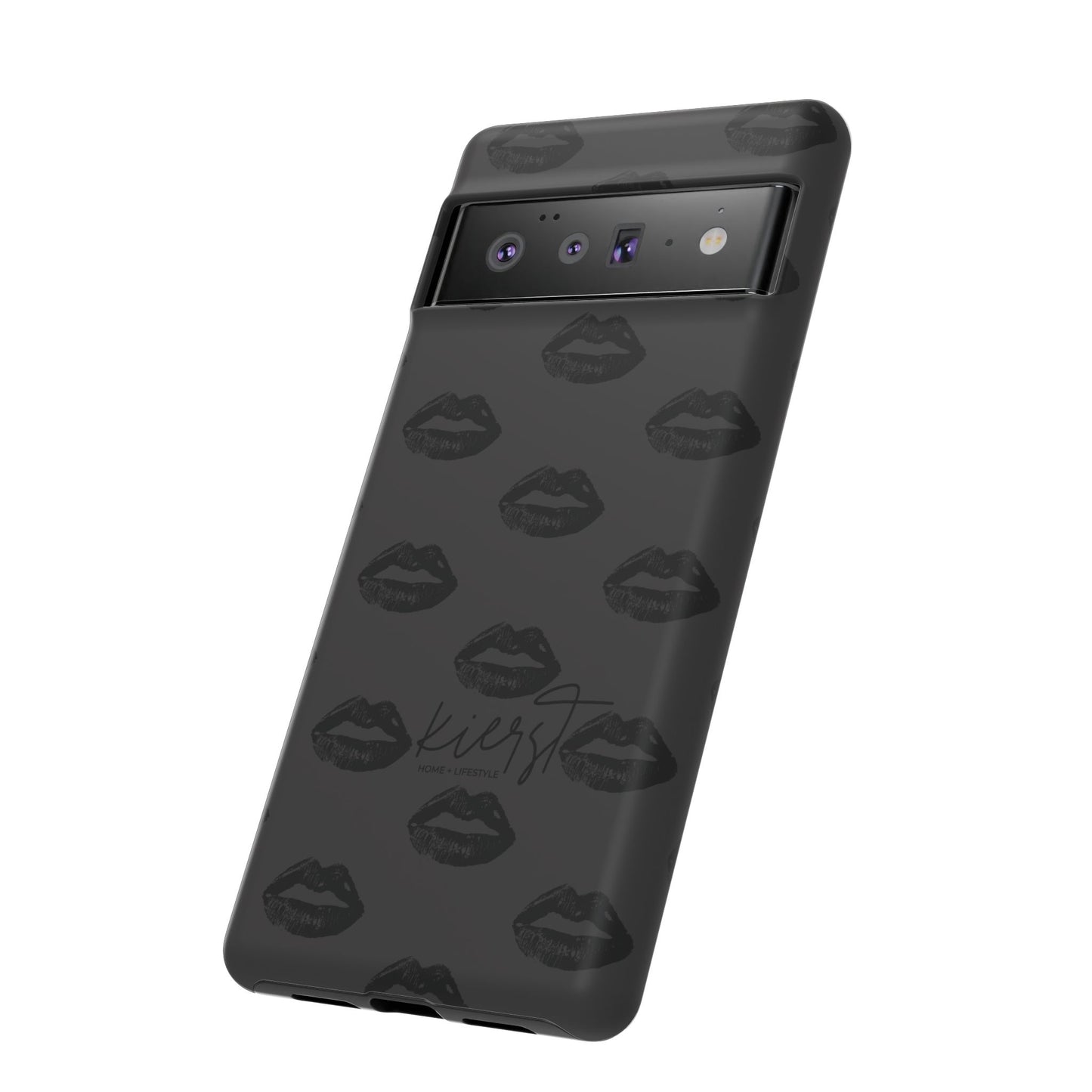 Black Lips Google Pixel Phone Case | Monochrome Meets Mood
