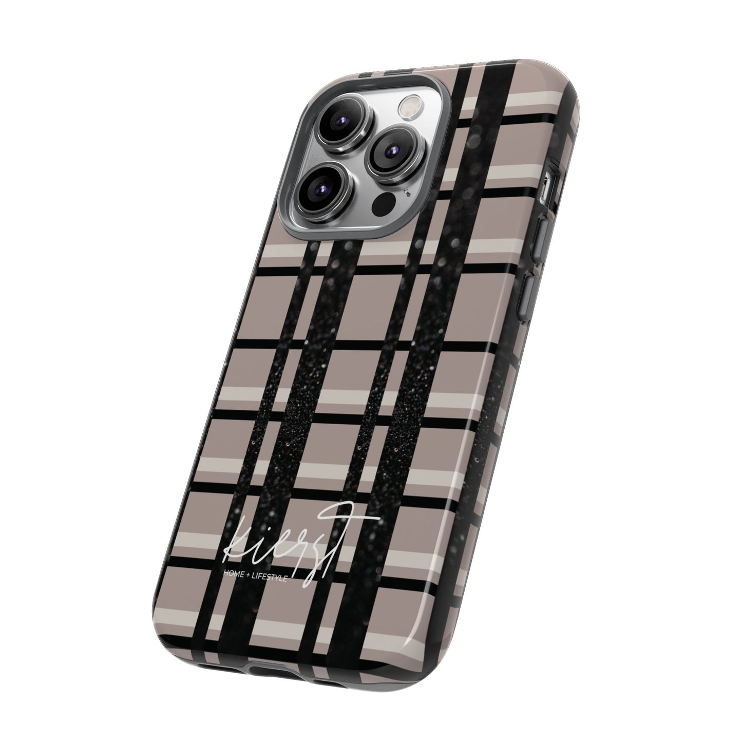Elevated Neutrals Plaid iPhone Case | Classic Pattern, Modern Contrast