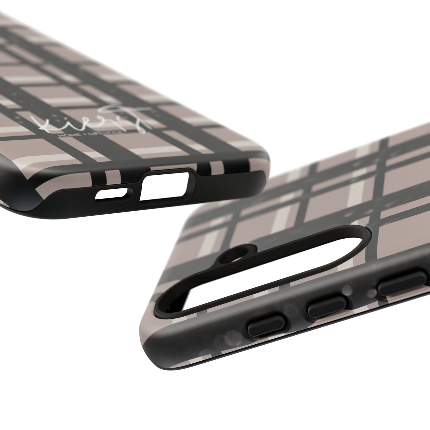 Elevated Neutrals Plaid Samsung Galaxy Case | Structured Style, Soft Edge