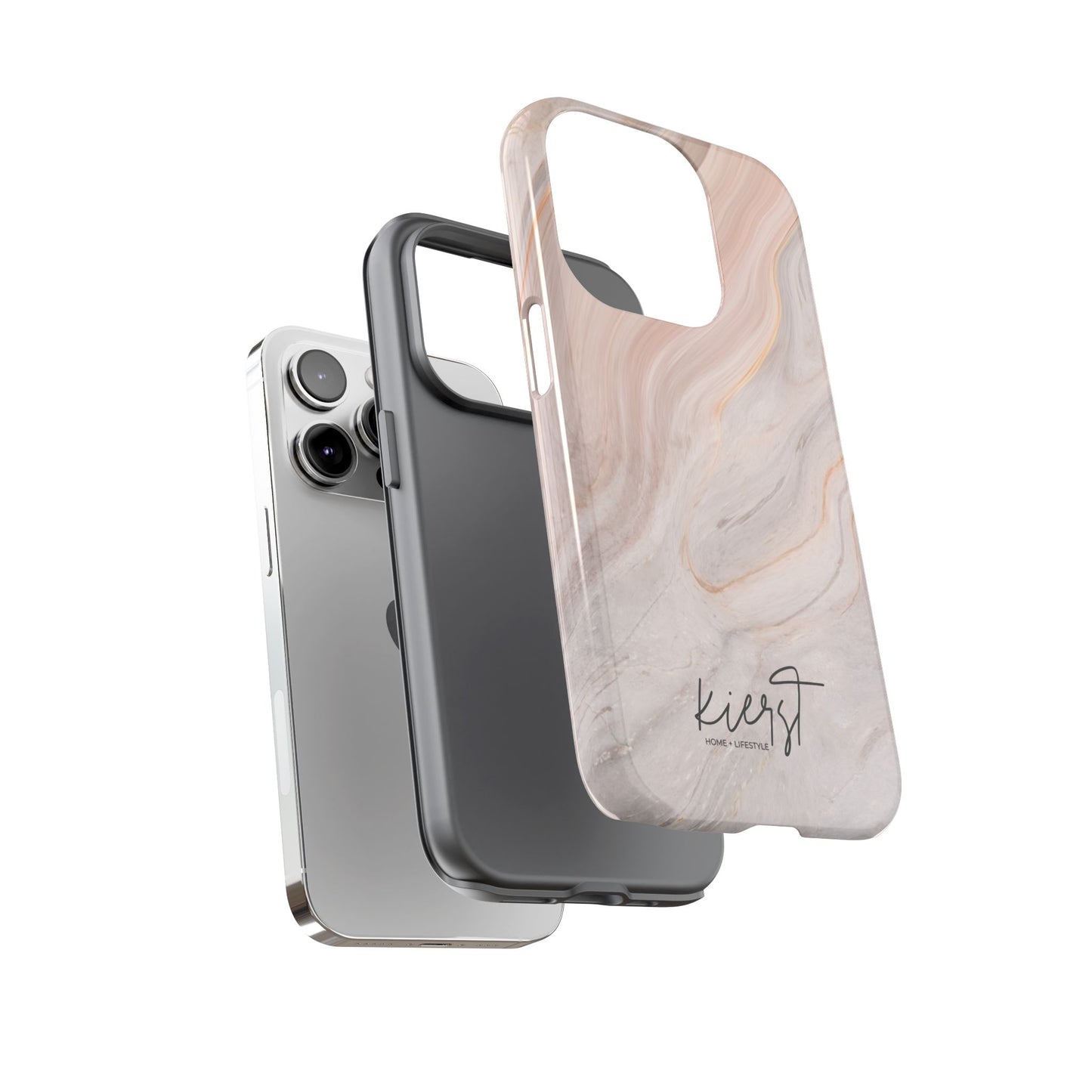 Blush Swirl Marble iPhone Case | Soft Curves, Strong Protection