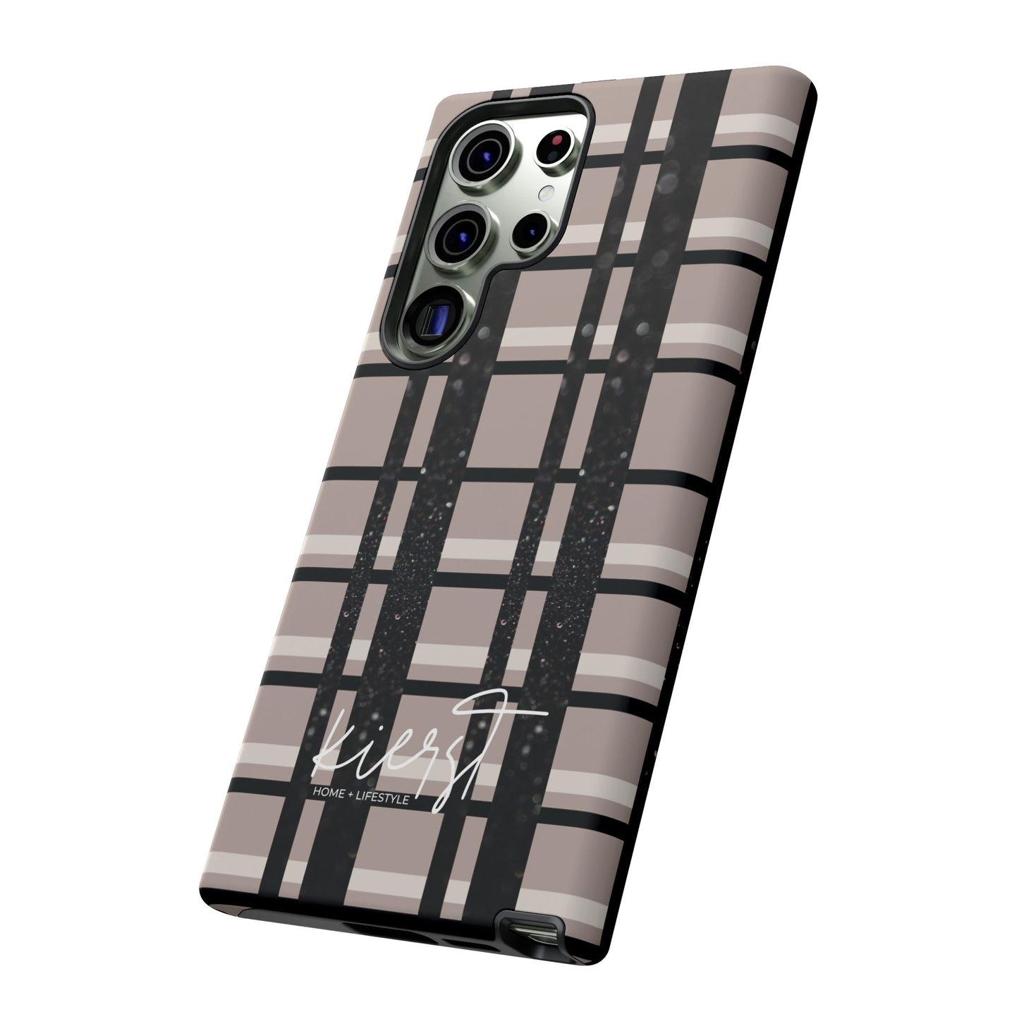 Elevated Neutrals Plaid Samsung Galaxy Case | Structured Style, Soft Edge
