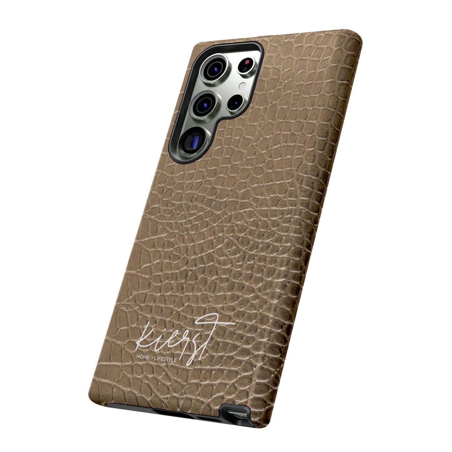 Tan Alligator Print Samsung Galaxy Phone Case | Subtle Statement, Everyday Style