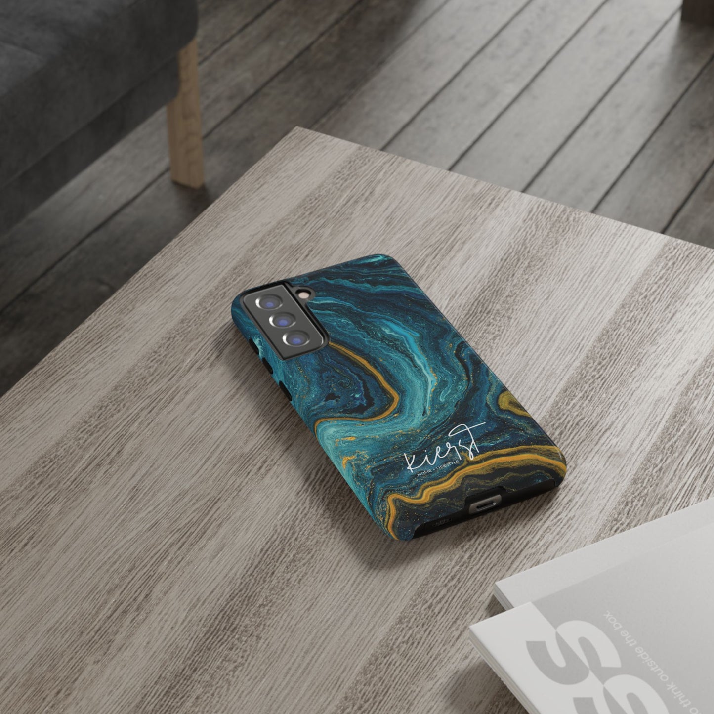 Gold & Teal Marble Samsung Galaxy Case | Swirled Depth Meets Everyday Edge